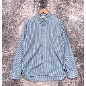 Shuttle Notes x Steven Alan Shirt Shirt Large Mens Oxford Stripe Work Utility